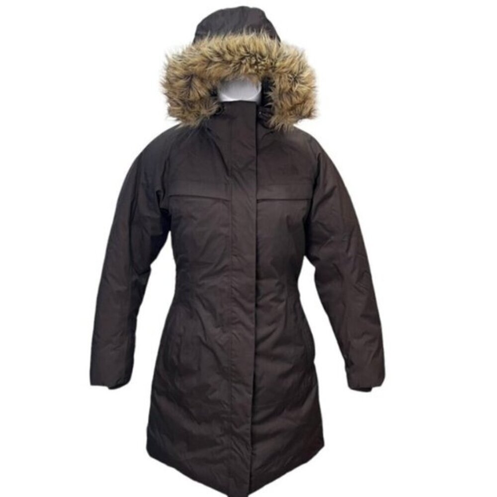 The North Face Brown Arctic Parka Size Small Down Filled Waterproof Puffer